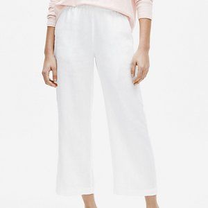 Wide Leg Side Zip Linen Pants 1x